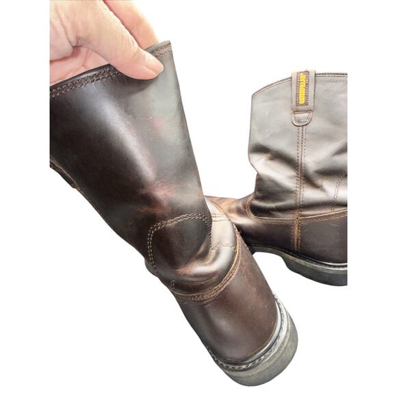 CAT Caterpillar P89516 Men\'s Steel Toe Work Leather Brown Boots Shoes 10.5 main image 6